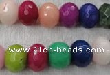 CCN1012 15.5 inches 10*14mm faceted rondelle multi colored candy jade beads