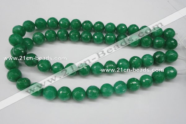 CCN1226 15.5 inches 14mm faceted round candy jade beads wholesale