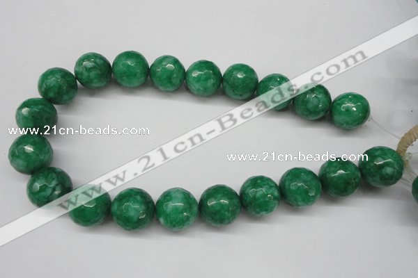 CCN1229 15.5 inches 20mm faceted round candy jade beads wholesale