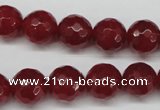 CCN1245 15.5 inches 12mm faceted round candy jade beads wholesale