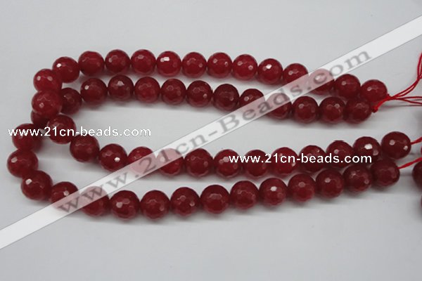 CCN1246 15.5 inches 14mm faceted round candy jade beads wholesale