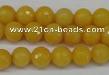 CCN1274 15.5 inches 10mm faceted round candy jade beads wholesale