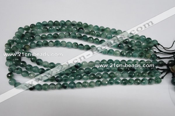 CCN1283 15.5 inches 8mm faceted round rainbow candy jade beads