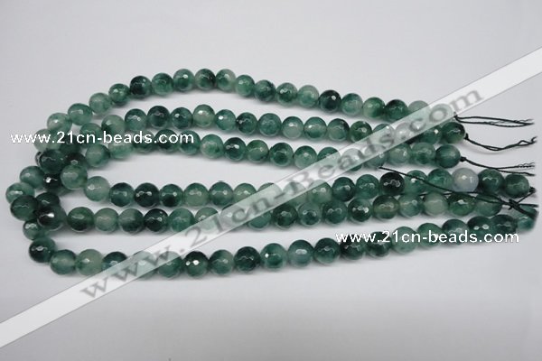 CCN1284 15.5 inches 10mm faceted round rainbow candy jade beads