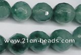 CCN1286 15.5 inches 14mm faceted round rainbow candy jade beads