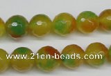 CCN1295 15.5 inches 12mm faceted round rainbow candy jade beads