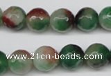 CCN1305 15.5 inches 12mm faceted round rainbow candy jade beads