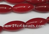 CCN131 15.5 inches 10*25mm rice candy jade beads wholesale