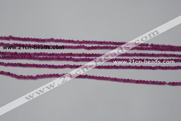 CCN1310 15.5 inches 3mm faceted round candy jade beads wholesale