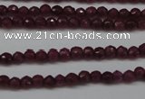 CCN1312 15.5 inches 3mm faceted round candy jade beads wholesale