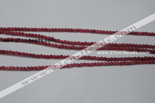 CCN1315 15.5 inches 3mm faceted round candy jade beads wholesale