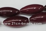 CCN132 15.5 inches 10*25mm rice candy jade beads wholesale