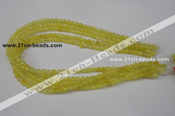 CCN1325 15.5 inches 6mm faceted round candy jade beads wholesale