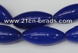 CCN133 15.5 inches 10*25mm rice candy jade beads wholesale