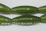 CCN134 15.5 inches 10*30mm rice candy jade beads wholesale