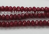 CCN1352 15.5 inches 4*6mm faceted rondelle candy jade beads