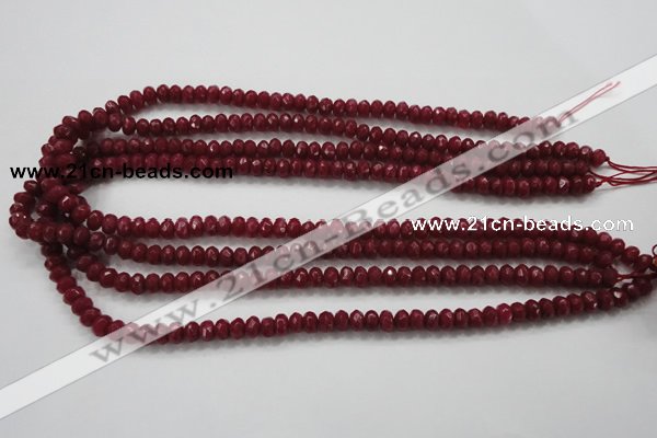 CCN1352 15.5 inches 4*6mm faceted rondelle candy jade beads