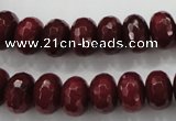 CCN1355 15.5 inches 8*12mm faceted rondelle candy jade beads