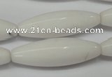 CCN136 15.5 inches 12*40mm rice candy jade beads wholesale