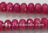 CCN1365 15.5 inches 8*12mm faceted rondelle candy jade beads