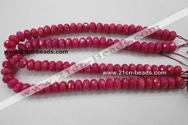 CCN1365 15.5 inches 8*12mm faceted rondelle candy jade beads