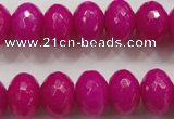 CCN1366 15.5 inches 10*14mm faceted rondelle candy jade beads