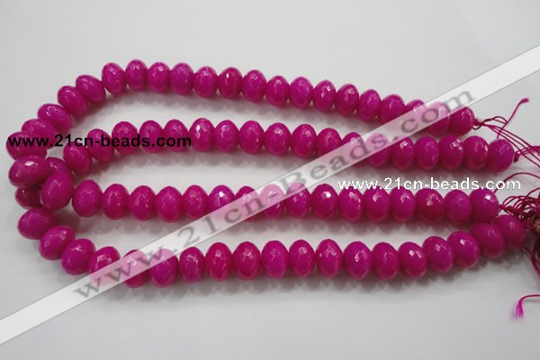 CCN1366 15.5 inches 10*14mm faceted rondelle candy jade beads