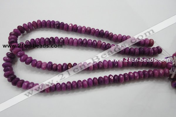 CCN1374 15.5 inches 6*10mm faceted rondelle candy jade beads