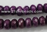 CCN1375 15.5 inches 8*12mm faceted rondelle candy jade beads