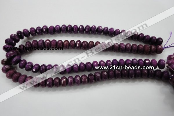 CCN1375 15.5 inches 8*12mm faceted rondelle candy jade beads