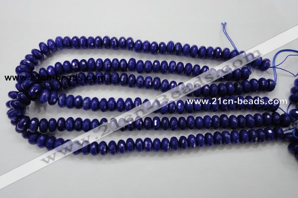 CCN1384 15.5 inches 6*10mm faceted rondelle candy jade beads