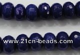 CCN1385 15.5 inches 8*12mm faceted rondelle candy jade beads