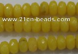 CCN1394 15.5 inches 6*10mm faceted rondelle candy jade beads