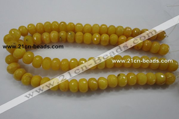 CCN1396 15.5 inches 10*14mm faceted rondelle candy jade beads