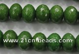 CCN1406 15.5 inches 10*14mm faceted rondelle candy jade beads