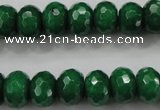 CCN1415 15.5 inches 8*12mm faceted rondelle candy jade beads