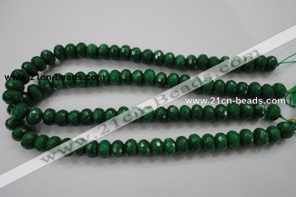 CCN1415 15.5 inches 8*12mm faceted rondelle candy jade beads