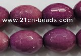 CCN1456 15.5 inches 15*20mm faceted rice candy jade beads wholesale