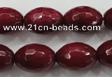 CCN1465 15.5 inches 13*18mm faceted rice candy jade beads wholesale