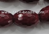 CCN1467 15.5 inches 18*25mm faceted rice candy jade beads wholesale