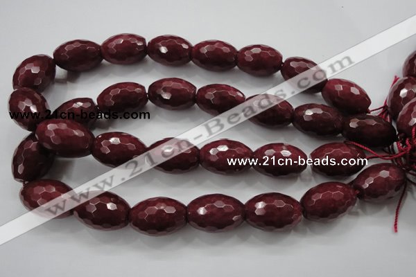 CCN1467 15.5 inches 18*25mm faceted rice candy jade beads wholesale