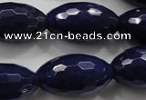 CCN1479 15.5 inches 15*25mm faceted rice candy jade beads wholesale