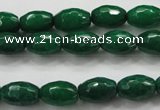 CCN1482 15.5 inches 8*12mm faceted rice candy jade beads wholesale