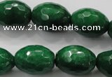 CCN1486 15.5 inches 15*20mm faceted rice candy jade beads wholesale