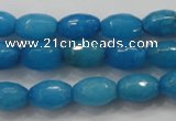 CCN1492 15.5 inches 8*12mm faceted rice candy jade beads wholesale