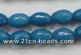 CCN1493 15.5 inches 10*14mm faceted rice candy jade beads wholesale