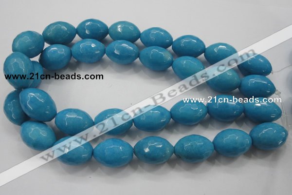 CCN1497 15.5 inches 18*25mm faceted rice candy jade beads wholesale