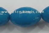 CCN1498 15.5 inches 20*30mm faceted rice candy jade beads wholesale