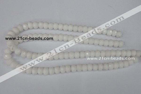 CCN150 15.5 inches 8*12mm faceted rondelle candy jade beads