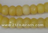 CCN151 15.5 inches 8*12mm faceted rondelle candy jade beads